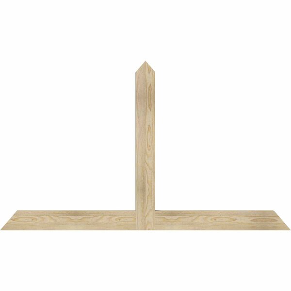 Ekena Millwork Portland Rough Sawn Timber Gable Bracket, Douglas Fir, 60"W x 35"H x 2"D x 4"F, 14/12 Pitch GBW060X35X0204POR00RDF - main